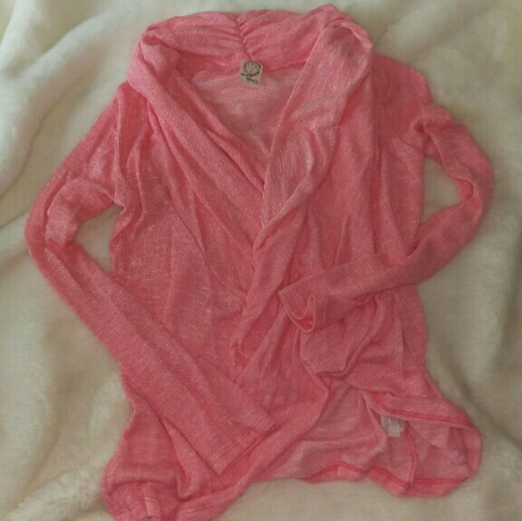 Coral Crisscross Drape Top - Picture 2 of 2