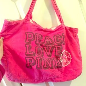 Peace, Love, Pink VS Bag - Pink