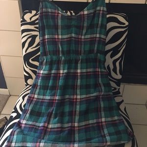 Teal plaid volcom dress