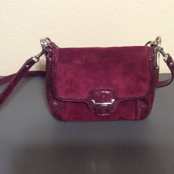 Very nice Coach suede/snakeskin handbag