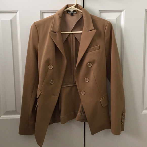 Express polyester /viscose tan blazer