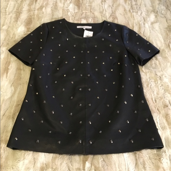 Lovers + Friends studded leatherette top