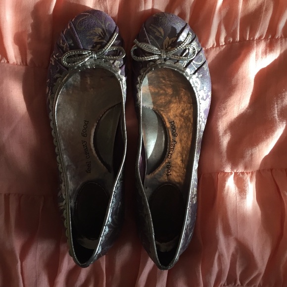 Flats (purple and silver, dressy)