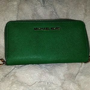 Michael Kors leather accordion wallet