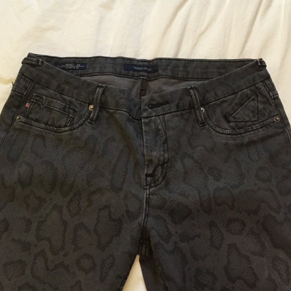 Snake skin pattern jeans