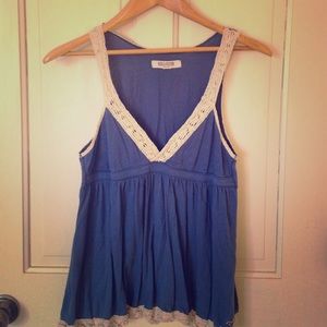 Hollister tank with lace edging