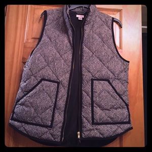 JCrew quilted herringbone vest- Medium