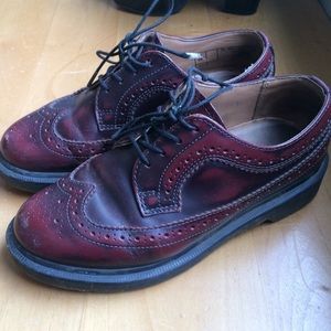 Wingtip burgundy Dr martens. UK 4