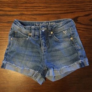 Justice blue jean shorts size 10R