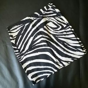 H&M zebra print cotton mini skirt
