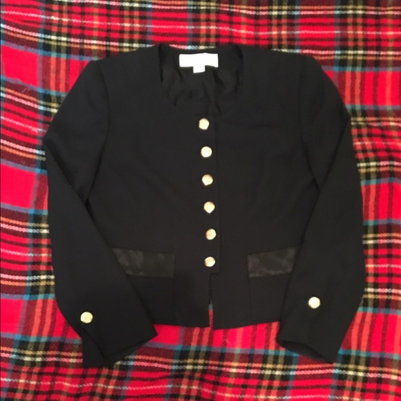 VINTAGE Black Blazer With Gold Buttons