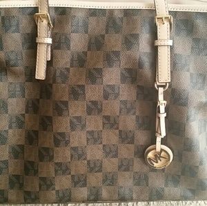 Michael Kors checkerboard Jet Set Tote
