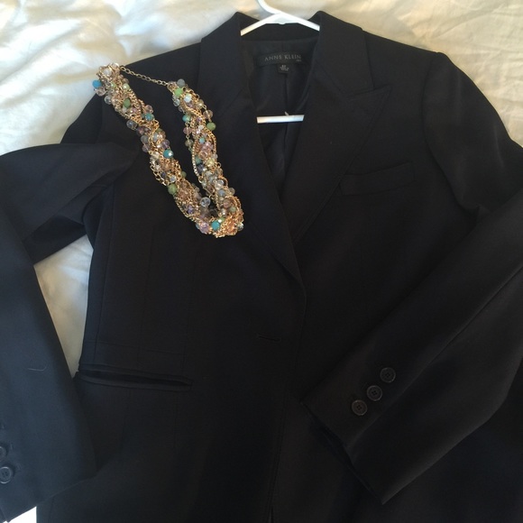 Anne Klein navy skirt suit