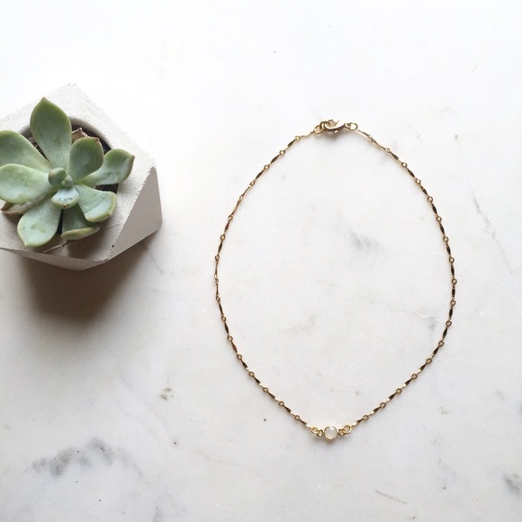 Gold Chain and Quartz Choker