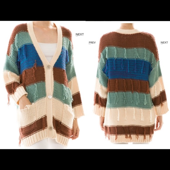 NWT Colorful Striped Cardigan