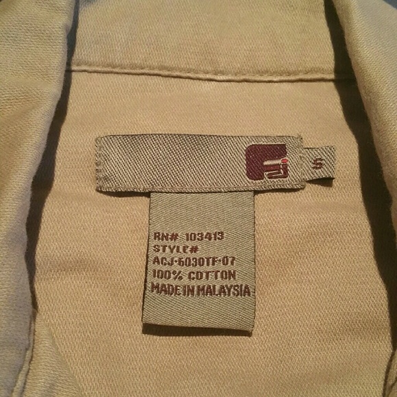 (L) Khaki Buttoned Jacket - Picture 2 of 2
