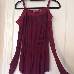 Off-the-shoulder peasant blouse