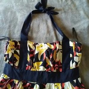 Anthropologie silk summer halter dress size10