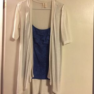 Tank w/ built in cardigan