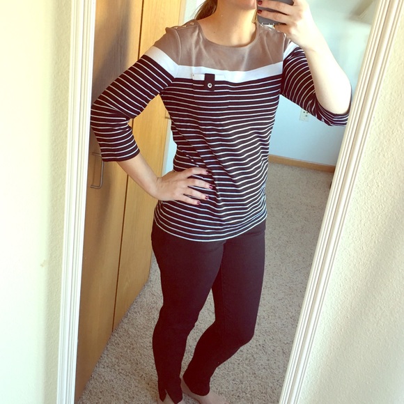 Classic striped long sleeve tee