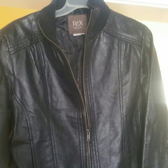 Real leather bomber jacket
