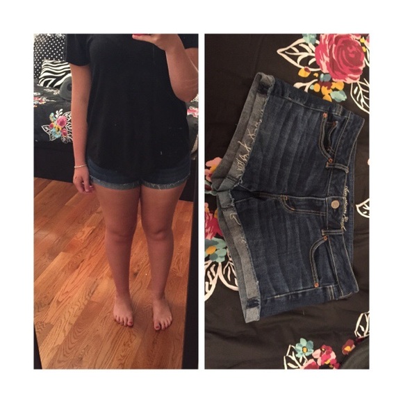 Denim stretch American eagle shorts