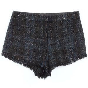 Topshop Metallic Tweed Shorts