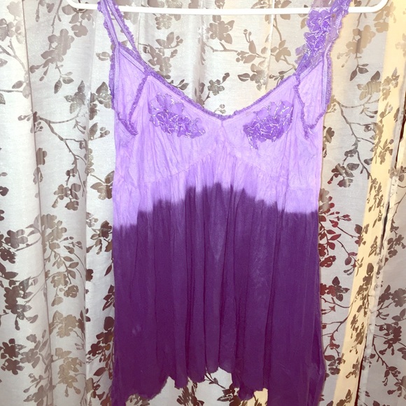 Ombré lacy open backs tank