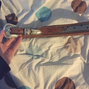 Authentic Tony Lama Ostrich western belt