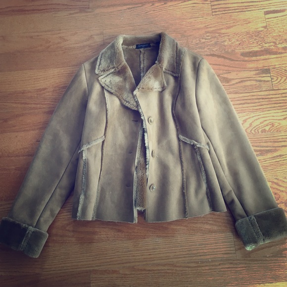 Context faux fur jacket