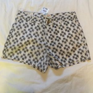 Black and white shorts