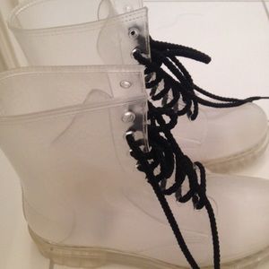 Clear rainboots