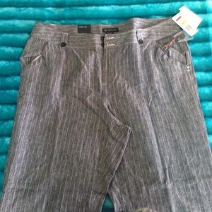 Baseball stripped wide leg pants