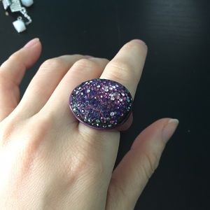 Authentic Swarovski Purple Cocktail Ring