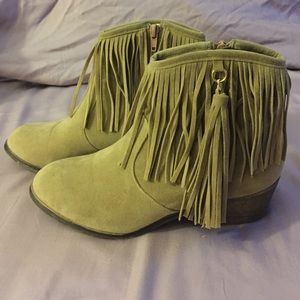 Fringe booties