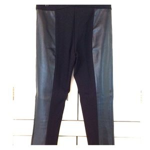 Club Monaco Authentic Black Leather Leggings