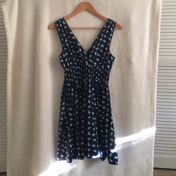 Navy blue sundress.