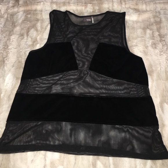 Urban outfitters mesh and velvet tank