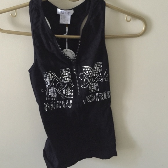 Black New York Fitted Top