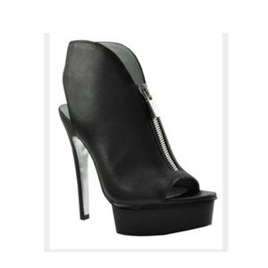 H by Halston black bootie/heel