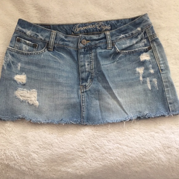 American Eagle denim mini skirt