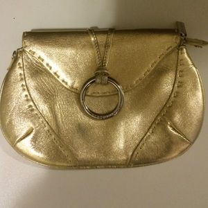 Gold BCBG MAXAZRIA clutch