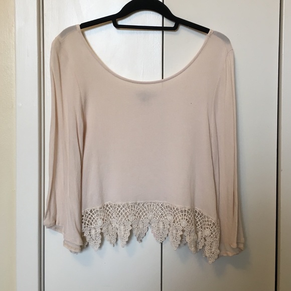 Lace Detail Long Sleeve Top