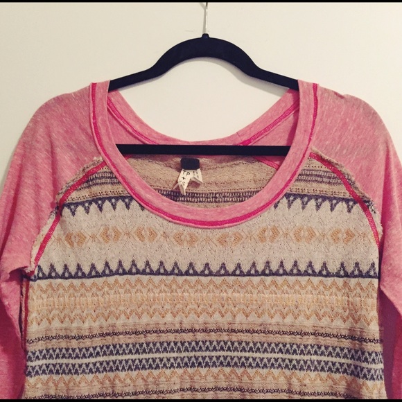 Free People Raglan Sleeve Knit Top - Picture 3 of 4