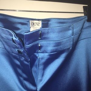 Cache Pants & Jumpsuits - Caché metallic blue dress pants Cache Pants & Jumpsuits - Caché metallic blue dress pants