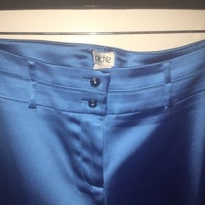 Cache Pants & Jumpsuits - Caché metallic blue dress pants Cache Pants & Jumpsuits - Caché metallic blue dress pants