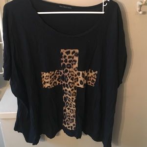 Over size off the shoulder tee