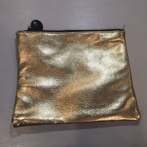 Black and gold small makeup pouch