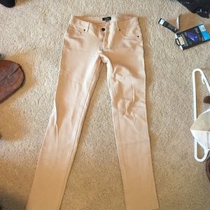 Tan skinny jeggings