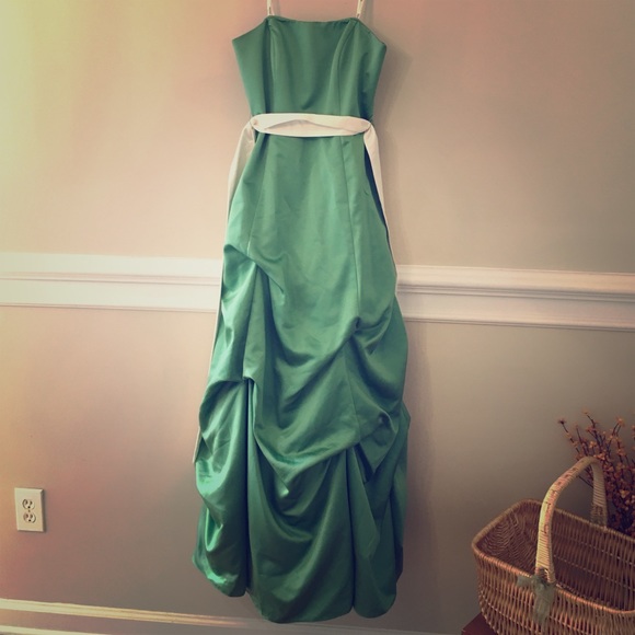 Mint Green Ruffle Prom Dress